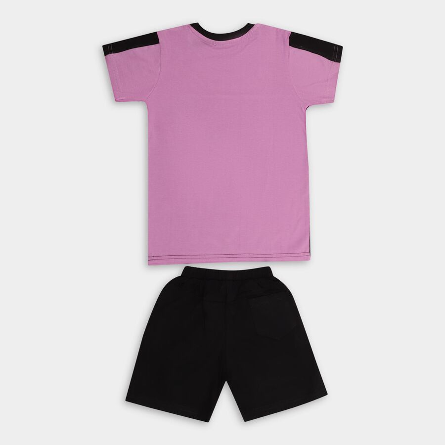Boys' 100% Cotton Knit Baba Suit , काला, large image number null