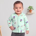 Infants' Mint Green Cotton V-Neck Regular T-Shirt, Light Green, small