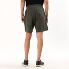 Men's Olive Green Printed Relaxed Fit Bermuda Shorts, ओलिव, small