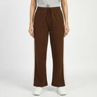 Women's Brown Regular Fit Solid Track Pants, Brown, small