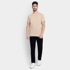 Cotton Solid Round Neck T-Shirt, गहरा पीला, small image number null