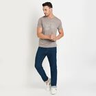 Men's Round Neck Half Sleeves T-Shirt, Dark Grey, small image number null