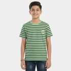 Boys Green Round Neck Casual Boys T-Shirt, हल्का हरा, small