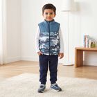 Boys Light Blue Stand Collar Puffer Jacket, हल्का नीला, small