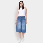 Ladies' 100% Cotton Capri , Mid Blue, small image number null