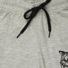 Boys Grey Jogger Fit Graphic Printed Pyjama, Light Grey, small