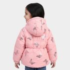 Girls Pink Hooded Puffer Jacket, Light Pink, small