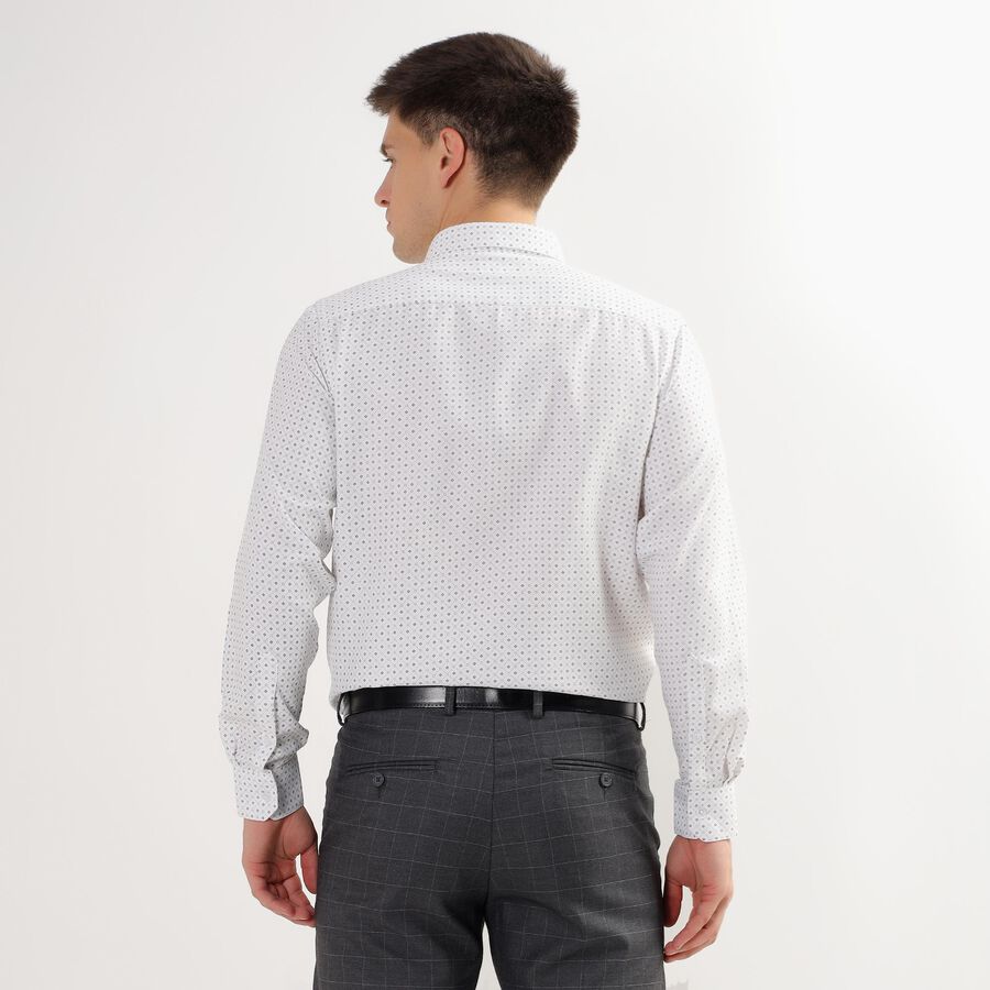 Men's White Regular Collar Formal Shirt, White, large image number null