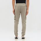 Men's Muted Beige Slim Fit Cargo Joggers, ओलिव, small image number null