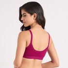 Ladies' 100% Cotton Non-Padded Bra, Wine, small image number null