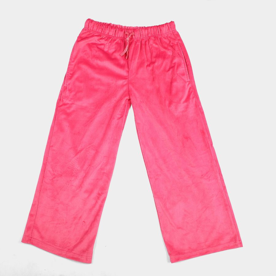 Girls Fuchsia Straight Fit Winter Pyjama, रानी (फ्यूशिया), large
