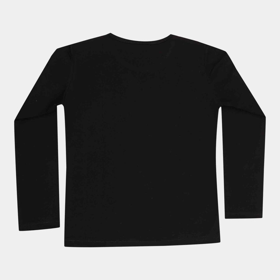 Girls Solid Top, Black, large image number null