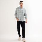 Men's Muted Olive Green Cotton Spread Collar Casual Shirt, Olive, small image number null