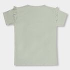 Girls' 100% Cotton T-Shirt, हल्का हरा, small image number null