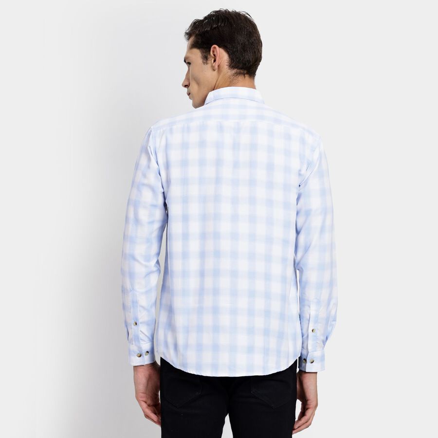 Men's 100% Cotton Casual Shirt, हल्का नीला, large image number null