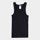 Boys Cotton Solid Vest, Navy Blue, small image number null