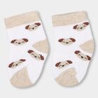 Infants Bright White Ankle Length Jacquard Socks, ऑफ व्हाइट, small image number null