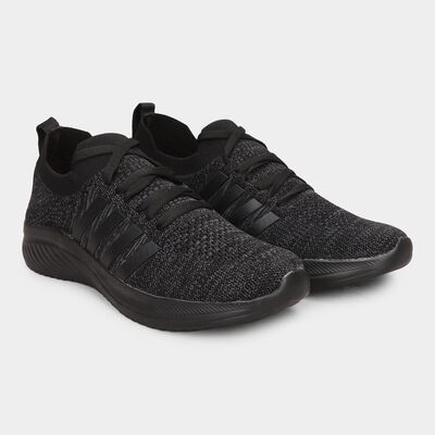 Men's Dusty Charcoal Black Lace-Up Sports Shoes