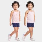 Girls Lilac Cotton Sleeveless Straight Neck Vest, लाइलेक, small