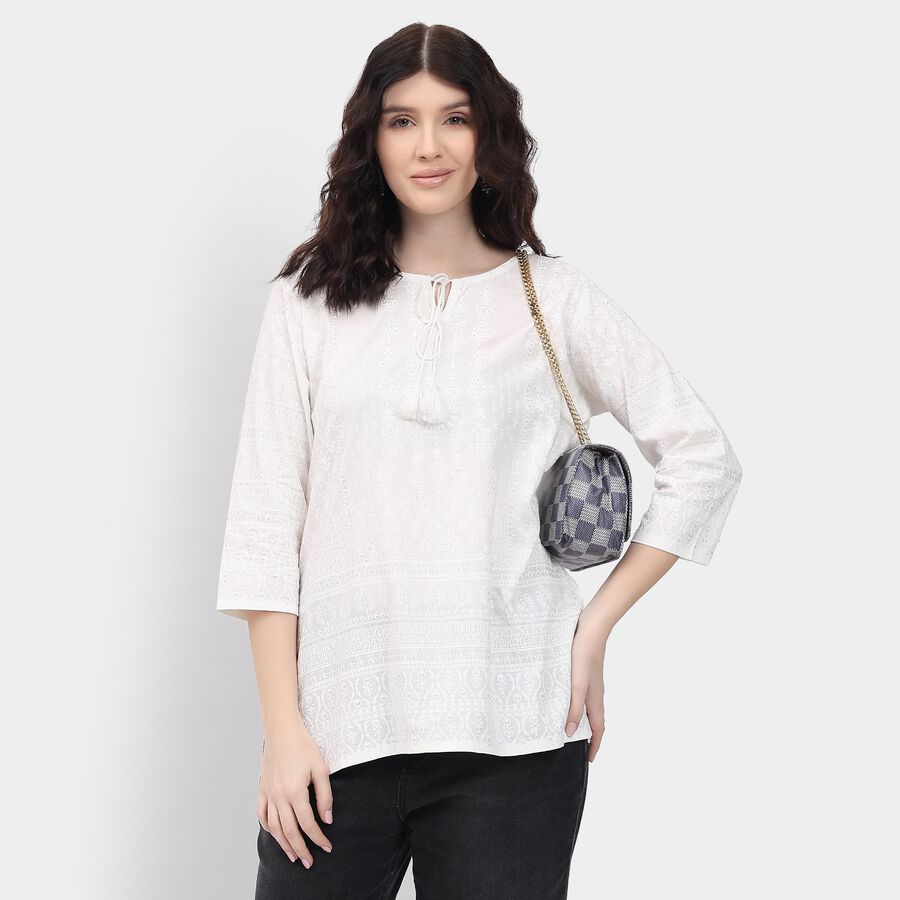 Ladies' Kurti, सफ़ेद, large image number null