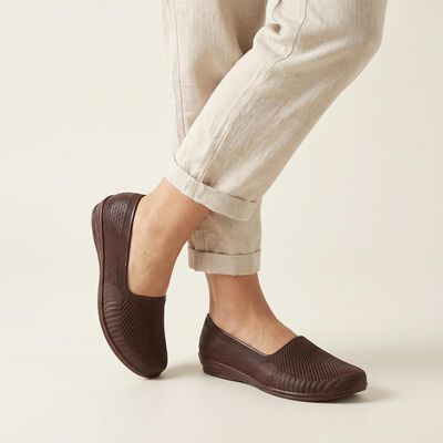 Women's Brown Slip-On Loafers