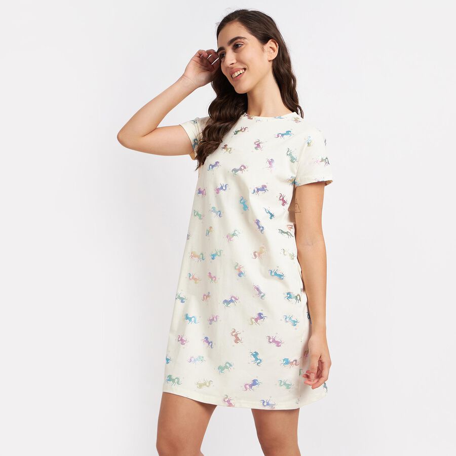 Cotton Nighty, Off White, large image number null