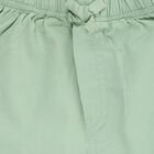 Infants' Light Sage Green Cotton Embroidered Half Pant, हल्का हरा, small image number null
