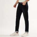Men's Jet Black Slim Fit Classic Jeans, गहरा नीला, small image number null