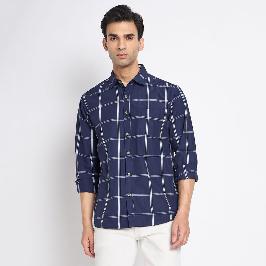 Men's Casual Shirt , नेवी ब्लू, large image number null