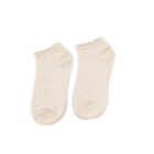 Girls' Soft Pastel Pink and Cream White Regular Fit Textured Ankle Socks Pack of 2, ऑफ व्हाइट, small image number null