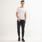 Men's Charcoal Grey Regular Fit Logo Accent Track Pants, Dark Grey, small image number null