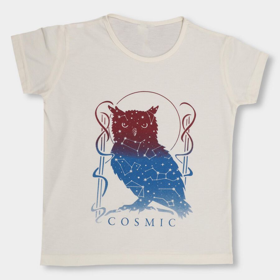 Girls' T-Shirt , Off White, large image number null