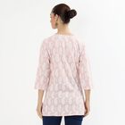 Women's Light Dusty Pink Notch Neck Paisley Printed Kurti, Light Pink, small