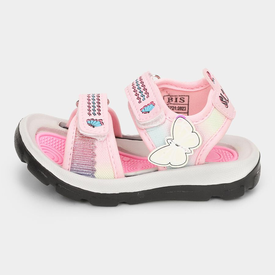 Girls' Sandal with Back Strap, Pink, large image number null