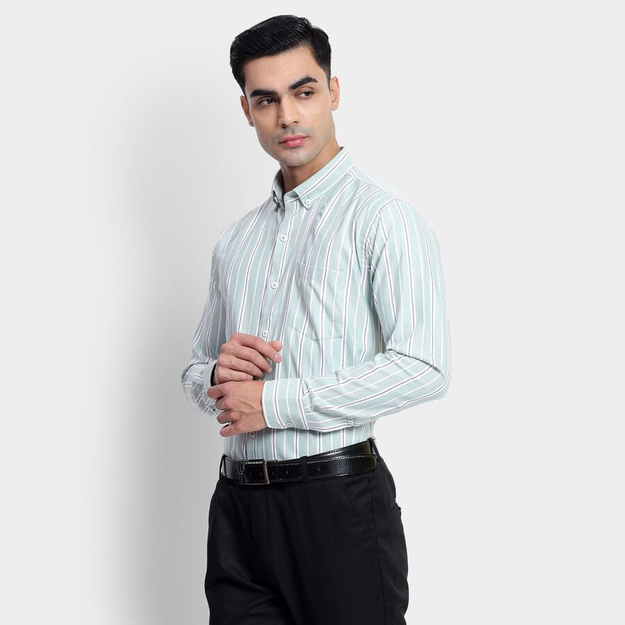 Men's Formal Shirt, Light Green, large image number null