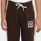 Boys Brown Jogger Fit Text Pyjama, भूरा, small