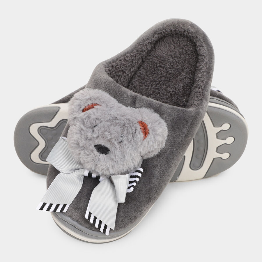 Ladies's Slippers, Grey, large image number null