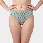 Women's Green Regular Fit Printed Brief Panty, Light Green, small