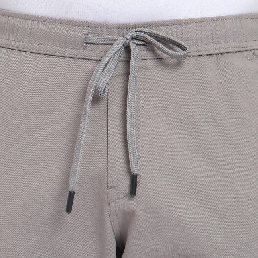 Men's Slim Fit Casual Trousers , Light Grey, large