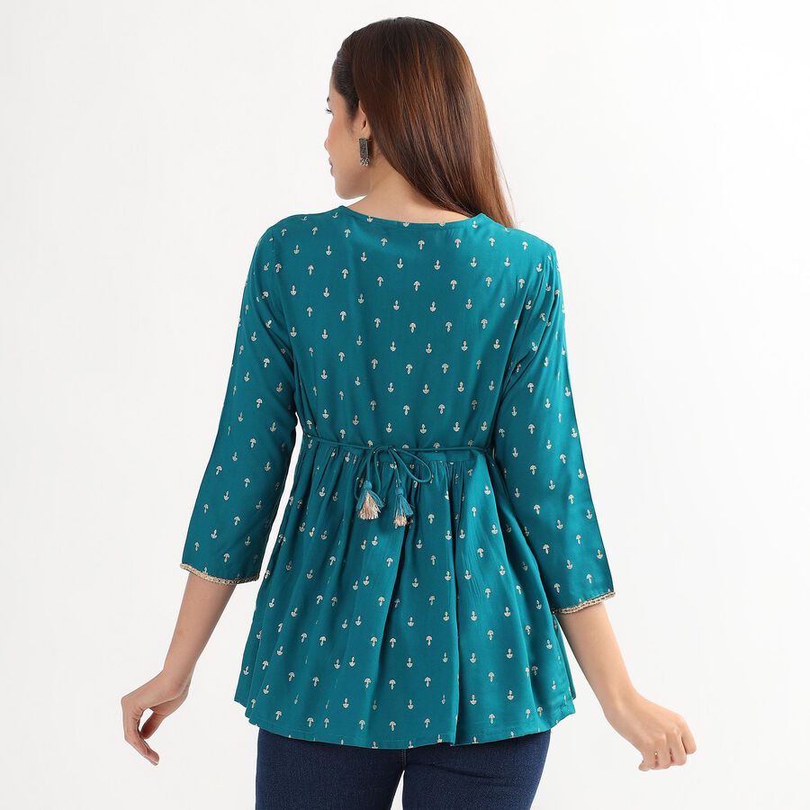 Ladies' Kurti , मध्यम नीला, large