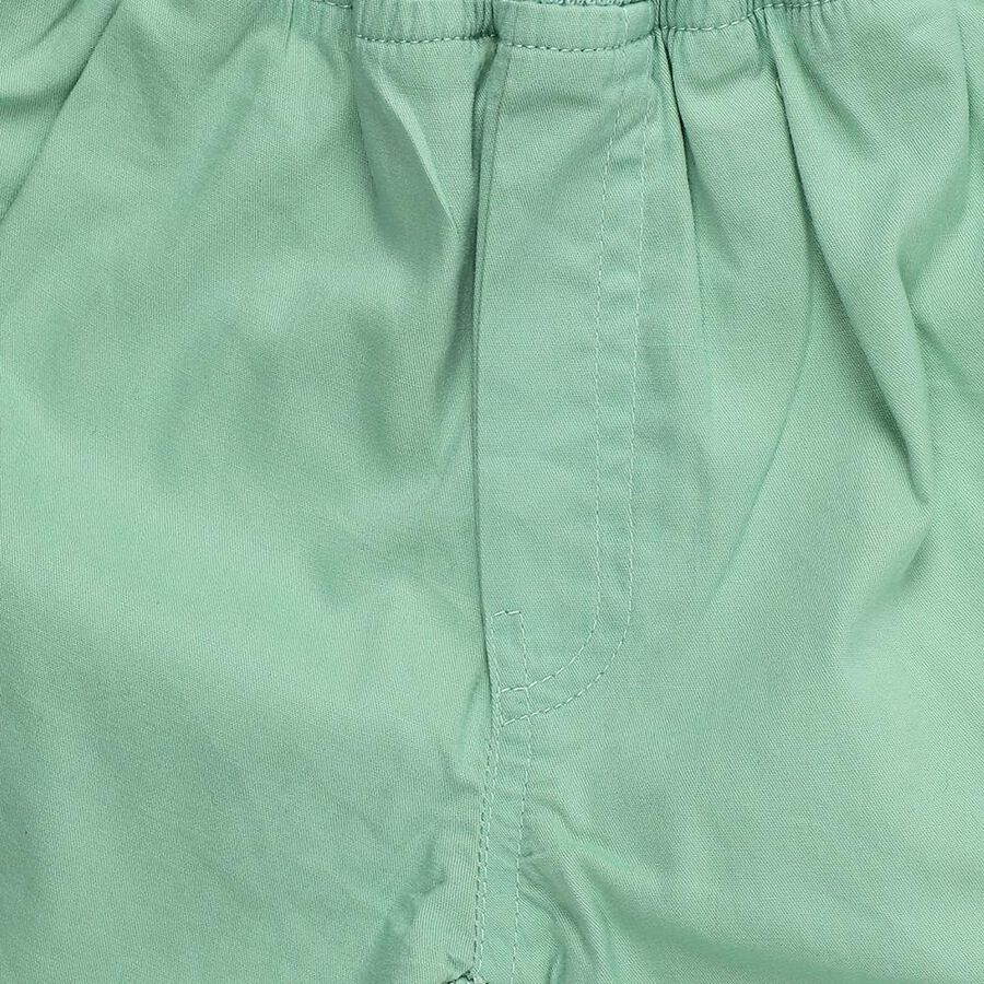 Infants' Mint Green Regular Fit Cargo Half Pant, Light Green, large