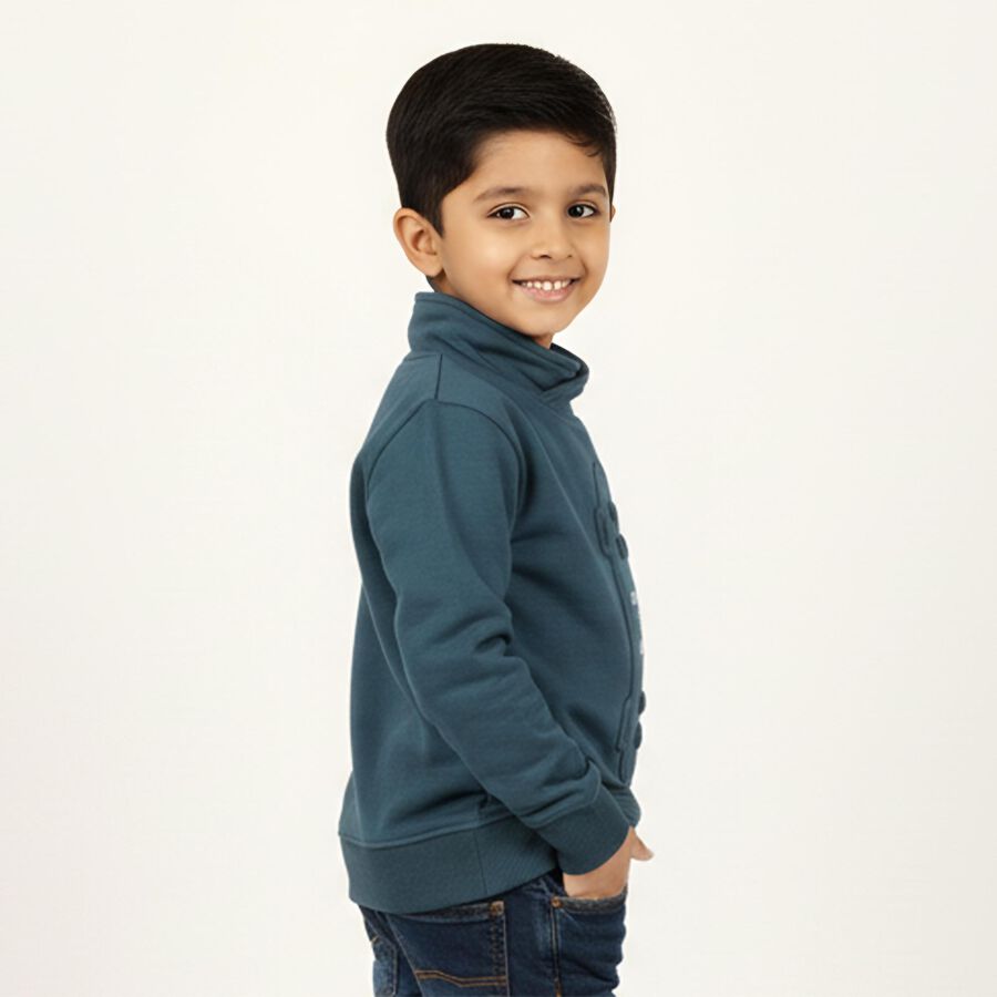 Boys' Sweatshirt, Mid Blue, large image number null