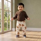 Infants' Cream Jogger Teddy Bear Printed Pyjama, ऑफ व्हाइट, small