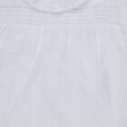 Girls Off-White Round Neck Casual T-Shirt, Off White, small