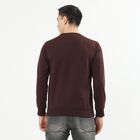 Men's Deep Brown Crew Neck Casual Sweatshirt, भूरा, small image number null