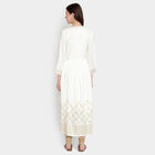 Solid 3/4Th Sleeves Kurta, Off White, small image number null