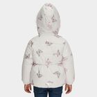 Girls' White Hooded Puffer Jacket, White, small image number null