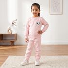 Girls Pink Round Neck Lounge Hipster Set, हल्का गुलाबी, small