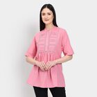 Ladies' 100% Cotton Kurti , गुलाबी, small