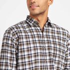 Cotton Checks Casual Shirt, ओलिव, small image number null